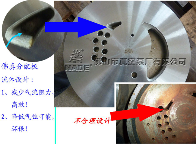 真空泵吸排氣孔設(shè)計(jì)對比